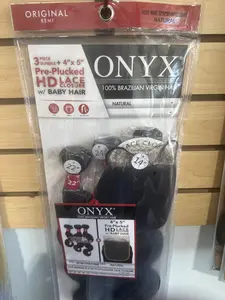 ONYX BODY WAVE- 3 PIECE PRE-PLUCKED HD LACED CLOSURE WITH BABY HAIR Extension