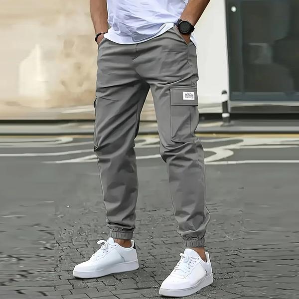 Men's casual sports multi-pocket workwear sweatpants main image 1