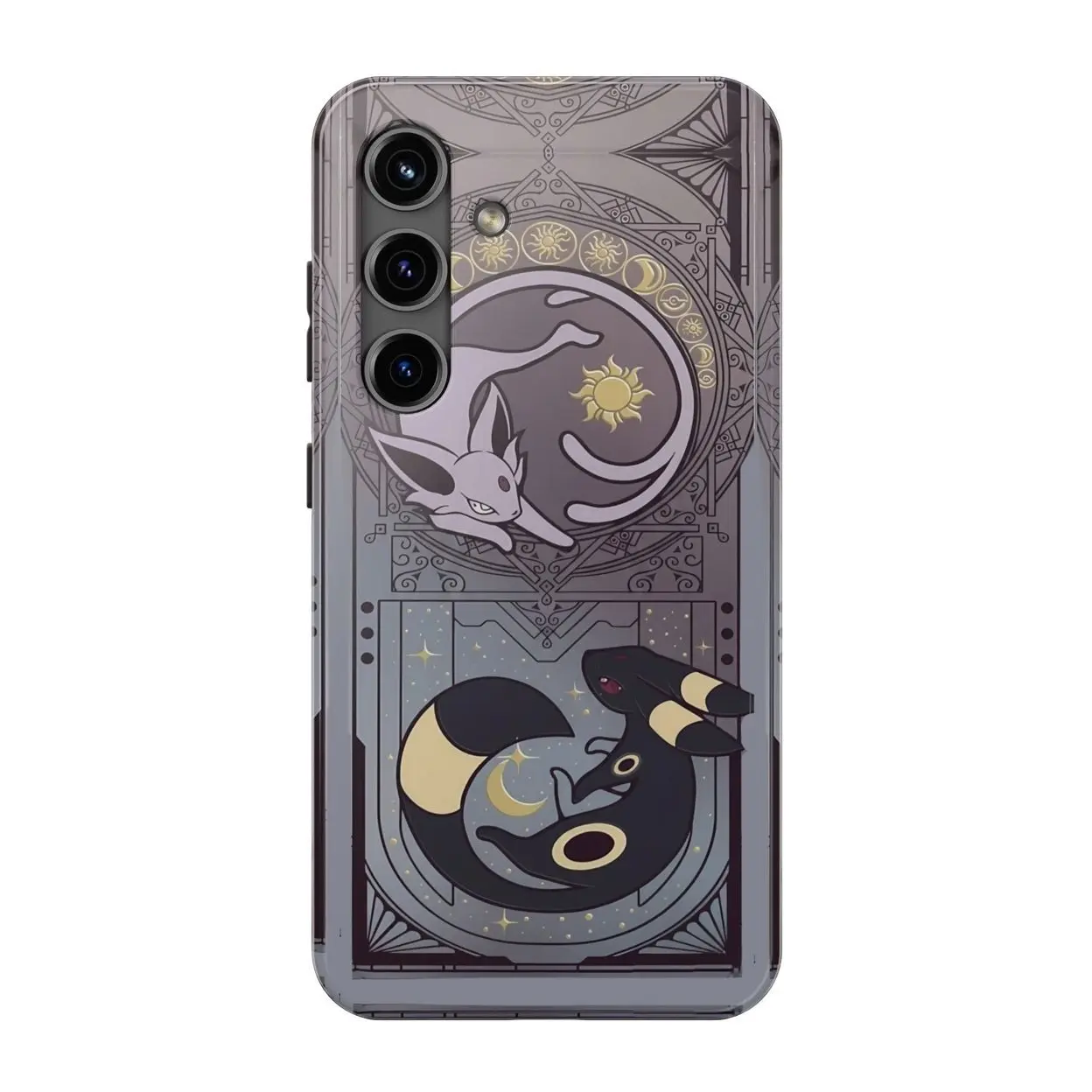 Elegant Espeon & Umbreon iPhone Case Compatible with iPhone 7, 8, X, 11, 12, 13, 14, 15, 16 17 & Samsung Galaxy S21, S22, S23 & S24 S25 S26 series E