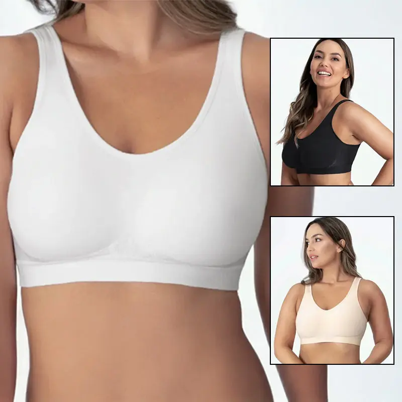 Women's Wireless Comfort Sports Bra, Athleisure Crop Top (S-3XL)