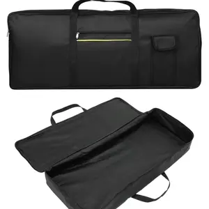 Durable 61-Key Nylon Keyboard Case with Double Shoulder Strap, Shockproof Piano Cover for Easy Transport, Travel, Stylish Zipper Closure Bag for Home & Outdoors