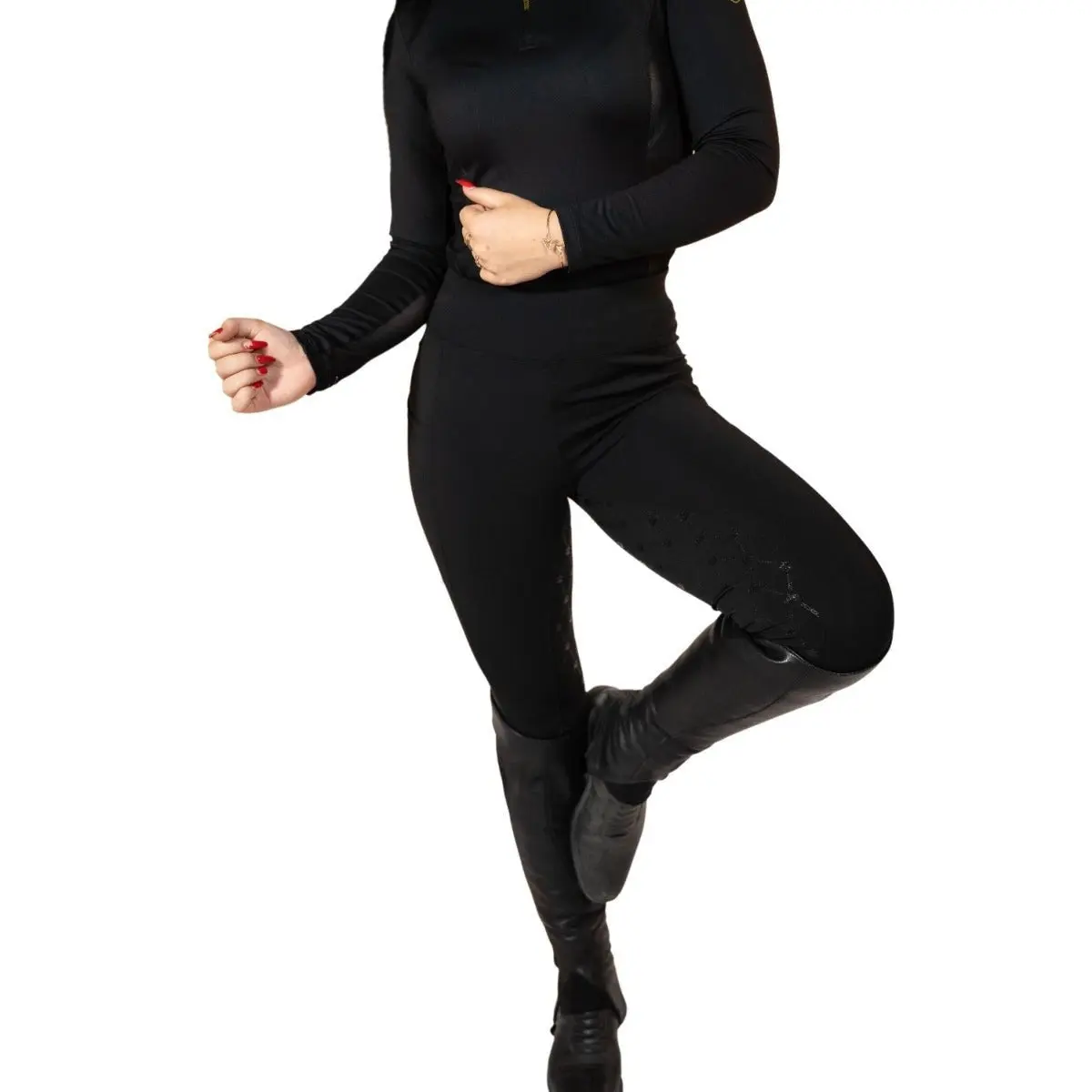 Royal Equestrian Riding Tights Full Grip Black