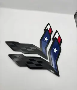 C7 Corvette Texas Emblems (Front & Rear)