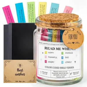 Bible Verse Jar(KJV) - Christian Gifts For Women, Men, Mom, Dad, Friend, Birthday Gifts For Women, Christmas & Mother's Day Gift - Prayer & Hope Jar