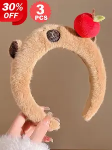 Plush Kabbalah Hairband Washed Capybara High Crown Headband Cute Cartoon Headwear Autumn and Winter Hair Accessories christmas gifts sustainable gifts