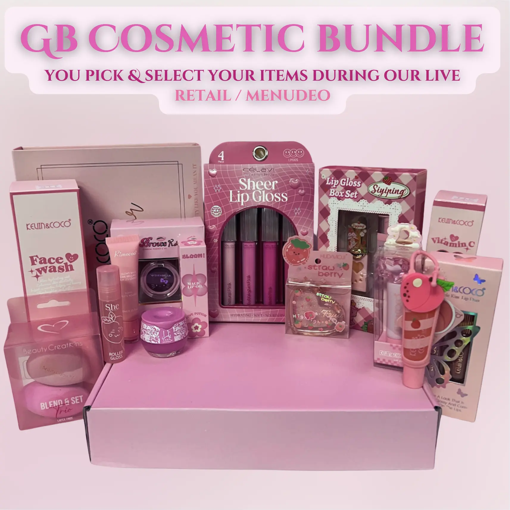 GB LIVE Cosmetic Bundle | You Pick & Select During Live Sessions - Variety of Options - Interactive Shopping Experience - Customizable Makeup Set for Lives - US