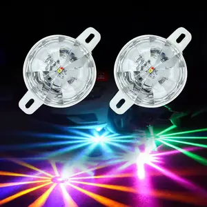 2 Pcs Colorful Flash 12V 24V Universal Waterproof LED Chassis Lights, LED Watermelon Lights for Trucks Offroad Motorcycle Electric Vehicles Chassis Light, Automotive Underglow Kit