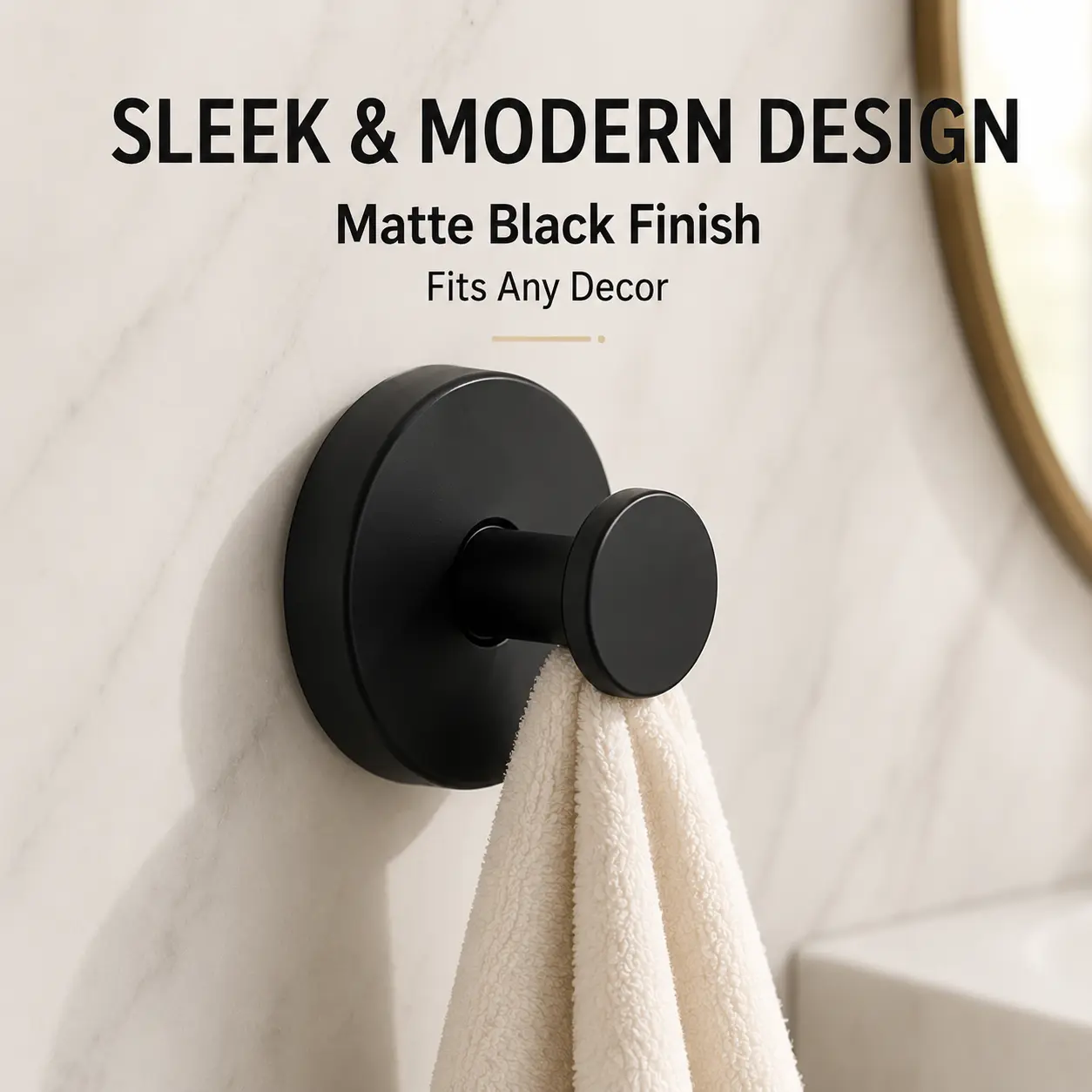 2 Pack Heavy Duty Suction Cup Hooks for Shower, No Drill Removable Bathroom Towel Hooks, Waterproof Rustproof Matte Black Wall Hooks for Towels, Robes, Loofahs, Kitchen, Glass, Tile, Mirror & Smooth Surfaces,dorm essentials,home decor