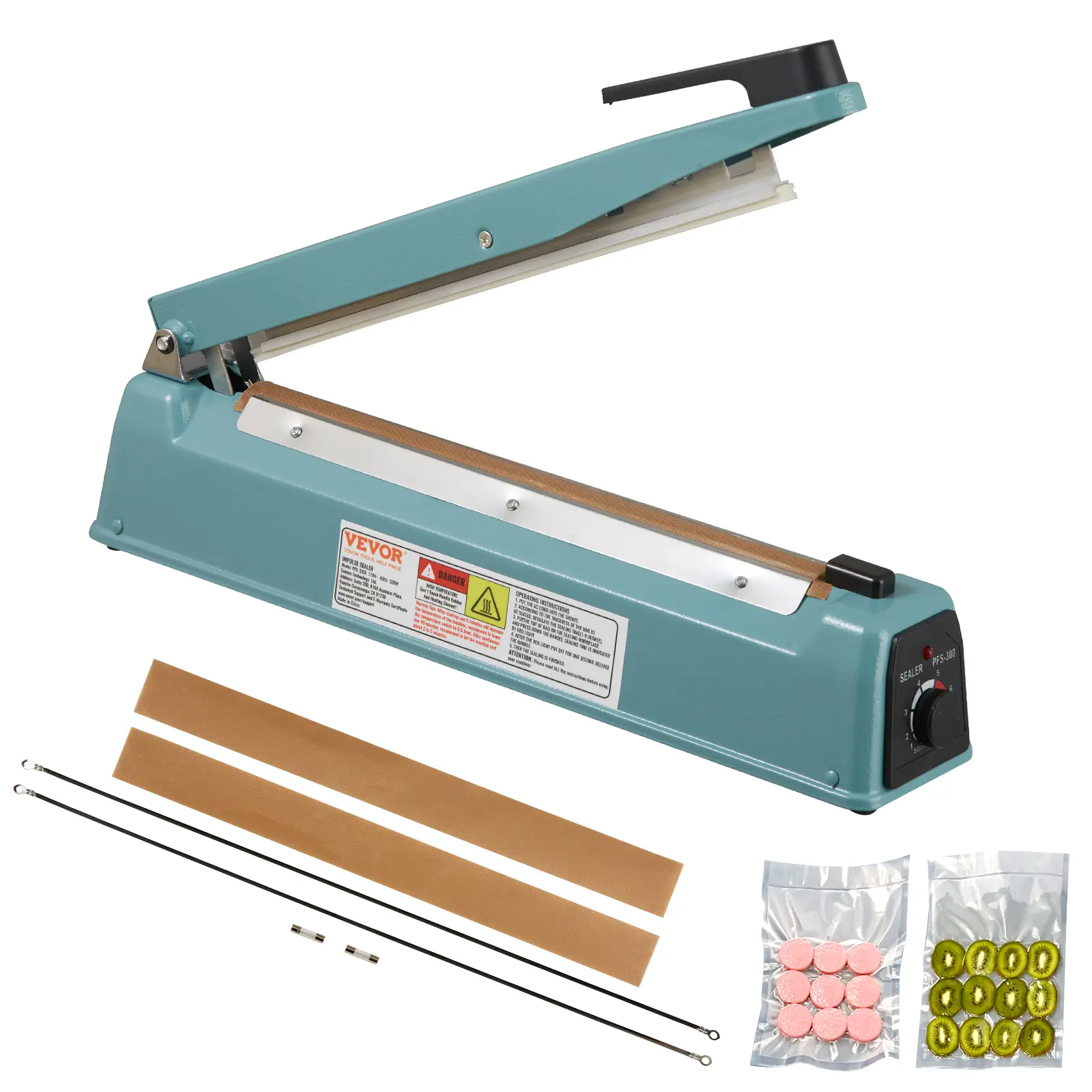Spring new arrivals Impulse Sealer 12 inch, Manual Heat Seal Machine with Adjustable Heating Mode, Iron Shrink Wrap Bag Sealers for Plastic Mylar PE PP Bags, Portable Poly Bag Sealing Machine with Extra Replace Kit