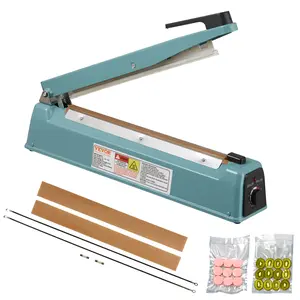 TikTokShopBlackFridayVEVOR Impulse Sealer 12 inch, Manual Heat Seal Machine with Adjustable Heating Mode, Iron Shrink Wrap Bag Sealers for Plastic Mylar PE PP Bags, Portable Poly Bag Sealing Machine with Extra Replace Kit