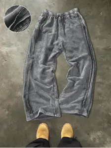 Men's Streetwear Cotton Joggers, Loose Fit Elastic Waist Knit Pants, Casual Fashion for Daily Wear, Comfortable and Versatile