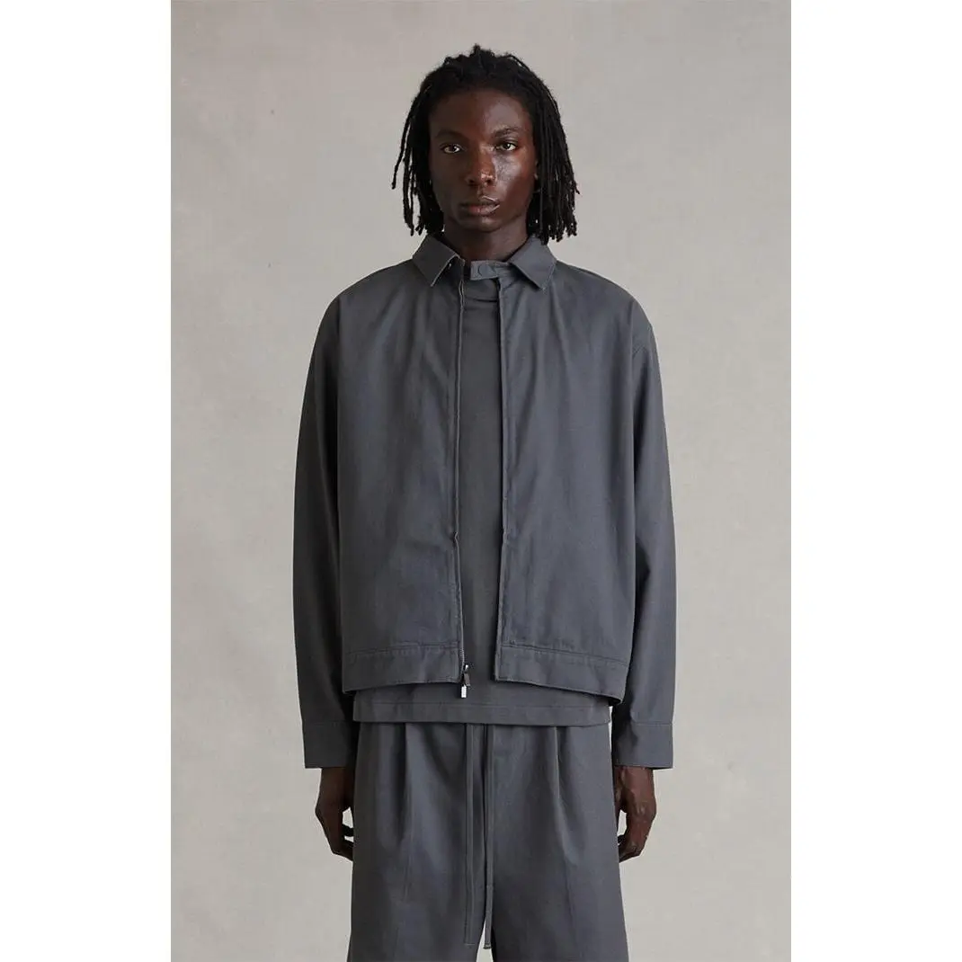 Fear of God ESSENTIALS Men's Iron Gray Work Jacket Fear of God ESSENTIALS Men's Iron Gray Work Jacket