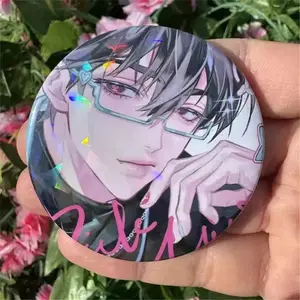 2Pcs Anime Button Brooch Pins Shy Couple Alien Stage Ivan Till Cartoon Badge for Backpack Jewelry Accessories Handmade Gifts