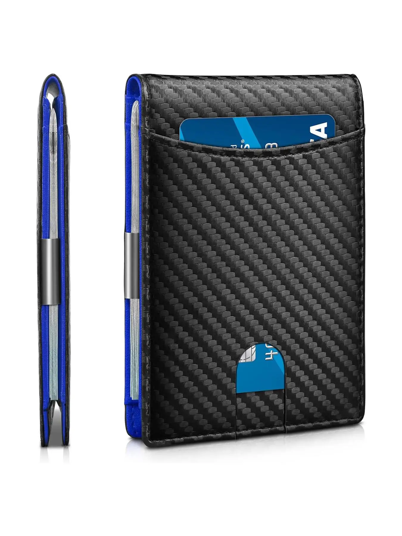 Men's Business Minimalist Wallet & Card Holder, Simple Plain PU Leather Card Holder, Trendy Versatile RFID Wallet for Work & Daily Use