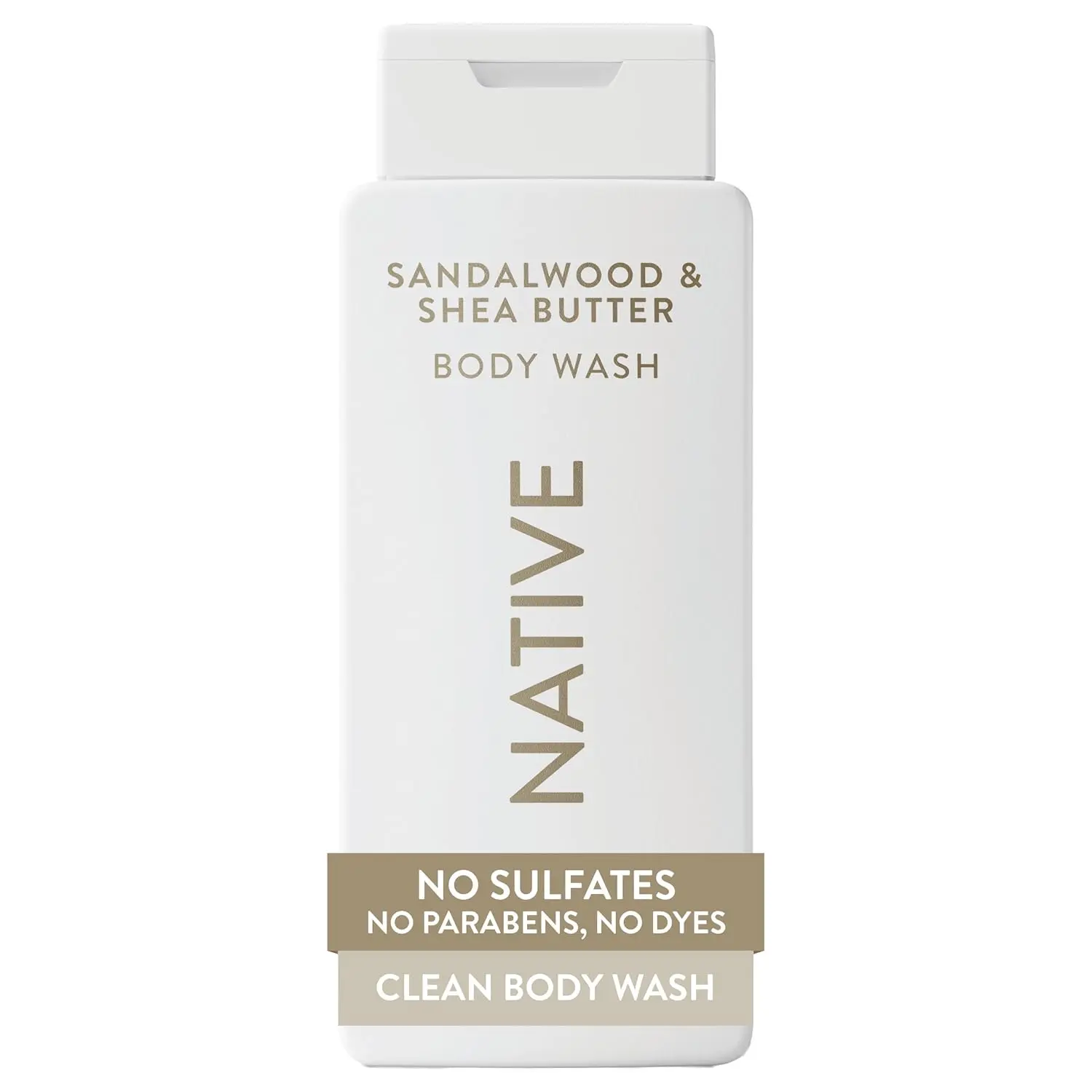Native Body Wash Contains Naturally Derived Ingredients | For Women & Men, Sulfate, Paraben, & Dye Free Leaving Skin Soft and Hydrating | Sandalwood & Shea Butter 18 oz