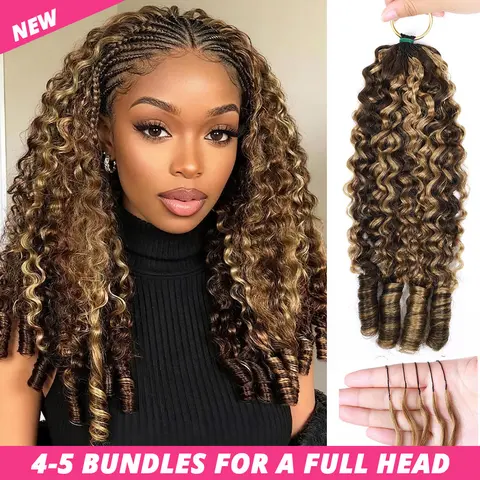 [New Color] Ishow Hair Burmese Curly Crochet Human Hair With Knotless Colored Pre-Separated Invisible Crochet Hair #DealsforYouDays #SummerWins