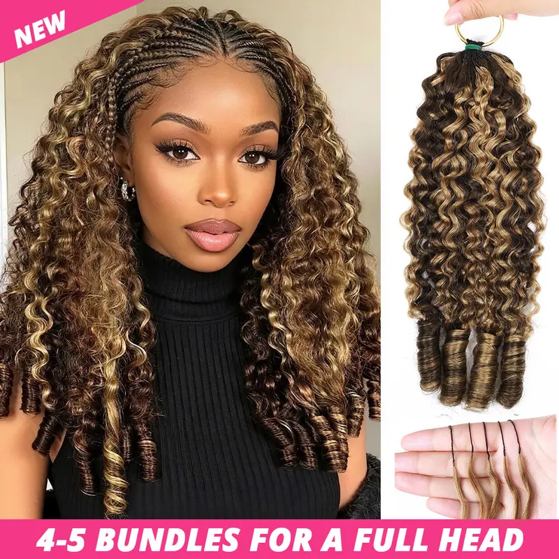 [New Color] Ishow Hair Burmese Curly Crochet Human Hair With Knotless Colored Pre-Separated Invisible Crochet Hair #DealsforYouDays #SummerWins