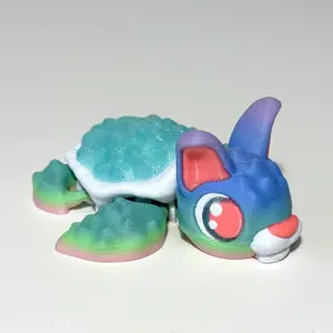 Rebel Bunny Turtle - 3D Printed Articulating Figure