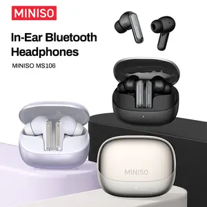 MINISO MS106 Wireless Earbuds Bluetooth 6.0 Earphones, In Ear Earbuds,Waterproof Wireless Earphones, Suitable for Office, Sports, Study and Audio Calls, Built in Microphone, Gaming Bluetooth Headphones