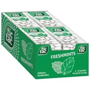 Tic Tac Freshmint Breath Mints, On-The-Go Refreshment, 1 Oz Each, Bulk 12 Pack