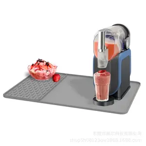2-in-1 Silicone Mat For Ninja Slushie Machine FS299 FS301 FS301C & FS300 Ninja Slushy Accessories Sliding Pad  Countertop Protector Mat Concave Convex Design Leak-Proof and Slip-Resistant Coffee Bar Mat for Espresso Machine Coffee Maker Countertops