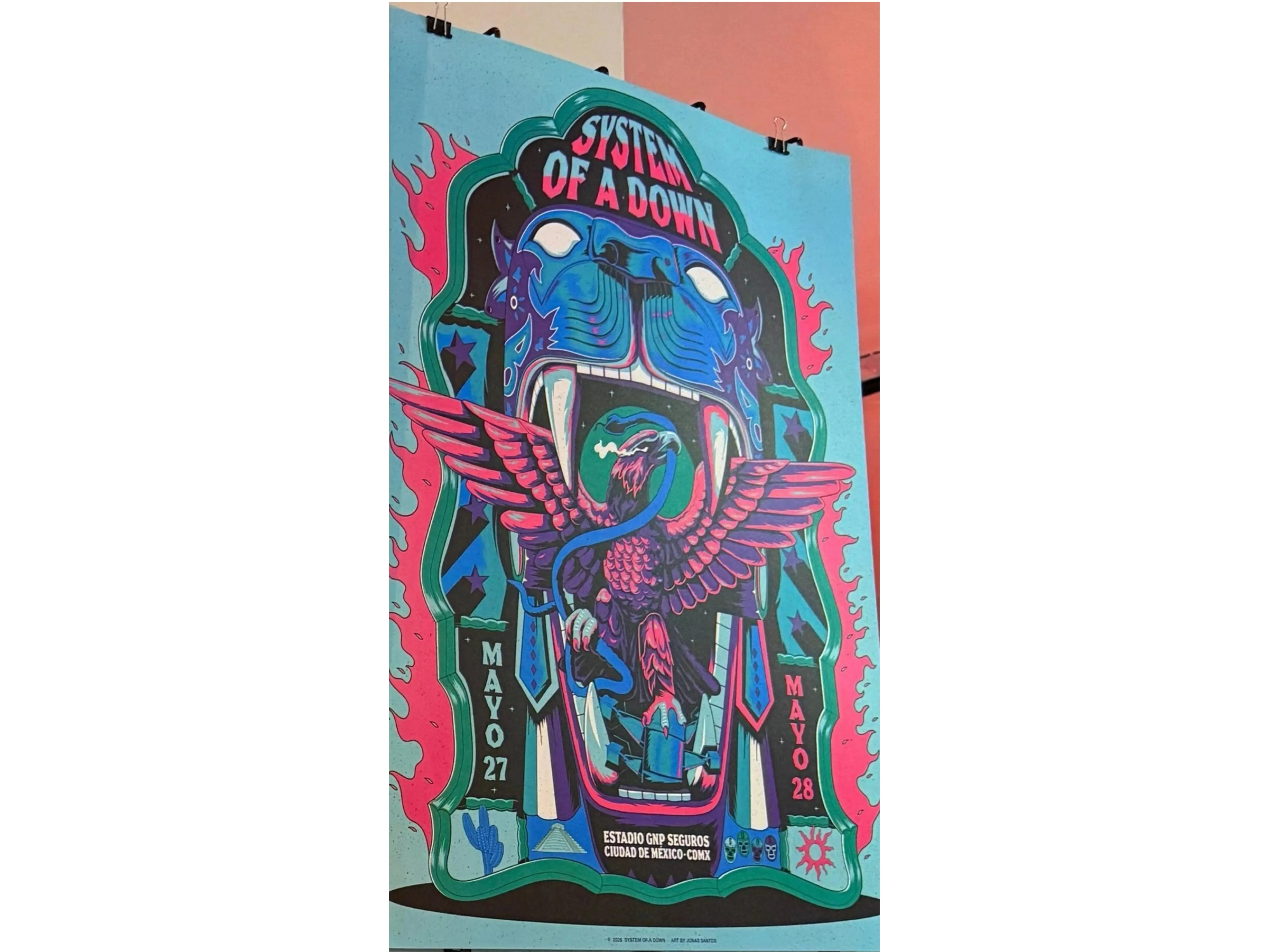 SOAD x Mercadorama 2026 Mexico City Event Poster, Glossy Paper Wall Art for Home Decor, May 27-28 2026 Concert Print