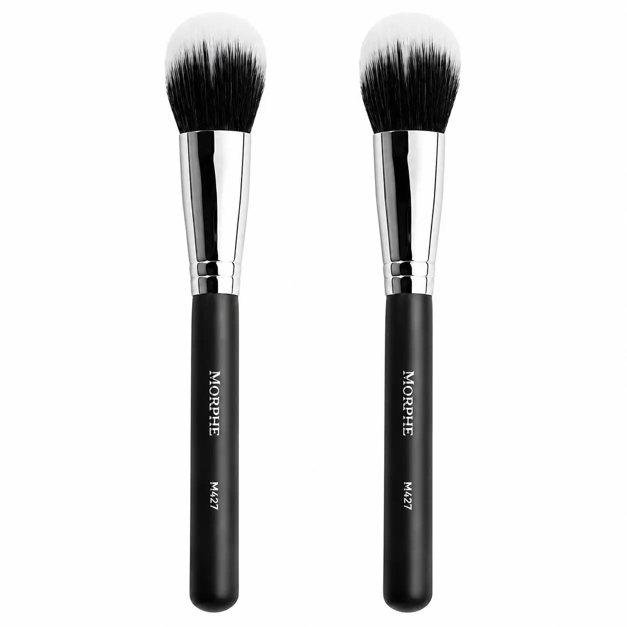 Morphe M427 Tapered Duo Blush Brush Makeup Brush, Synthetic Bristles, Sealed