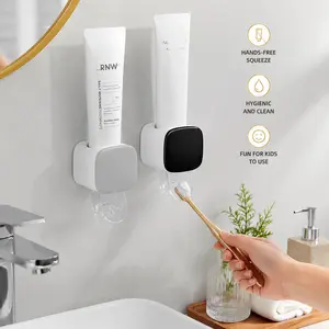 1 Piece Toothpaste Squeezer, Wall Mounted Automatic Squeezing Hygienic Holder for Household Bathroom Daily Use