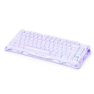 GravaStar Mercury V75 HE Keyboard Lavender Purple – 75% Hall‑Effect Magnetic‑Switch Gaming Keyboard, 79‑Key, 8000 Hz Polling, 0.005RT, Wired USB-C, RGB Backlit, Adjustable Actuation, Semi‑Aluminum Chassis