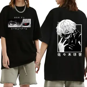 Japanese Anime Kaneki Ken Shirt T Ghoul T-shirt Men Kawaii Manga Graphic Tees Fashion Tshirt T-shirts