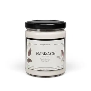 Embrace Scented Soy Candle, 9oz | Neutral Leaf Label