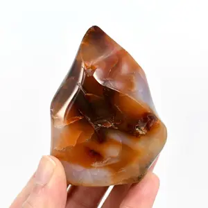 3in 207g Carnelian Agate Crystal Flame Tower, Madagascar