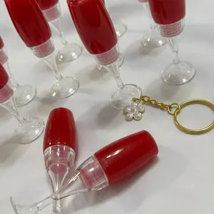 Lip Gloss - Red Color, Keychain Design, Ideal for Parties and Events