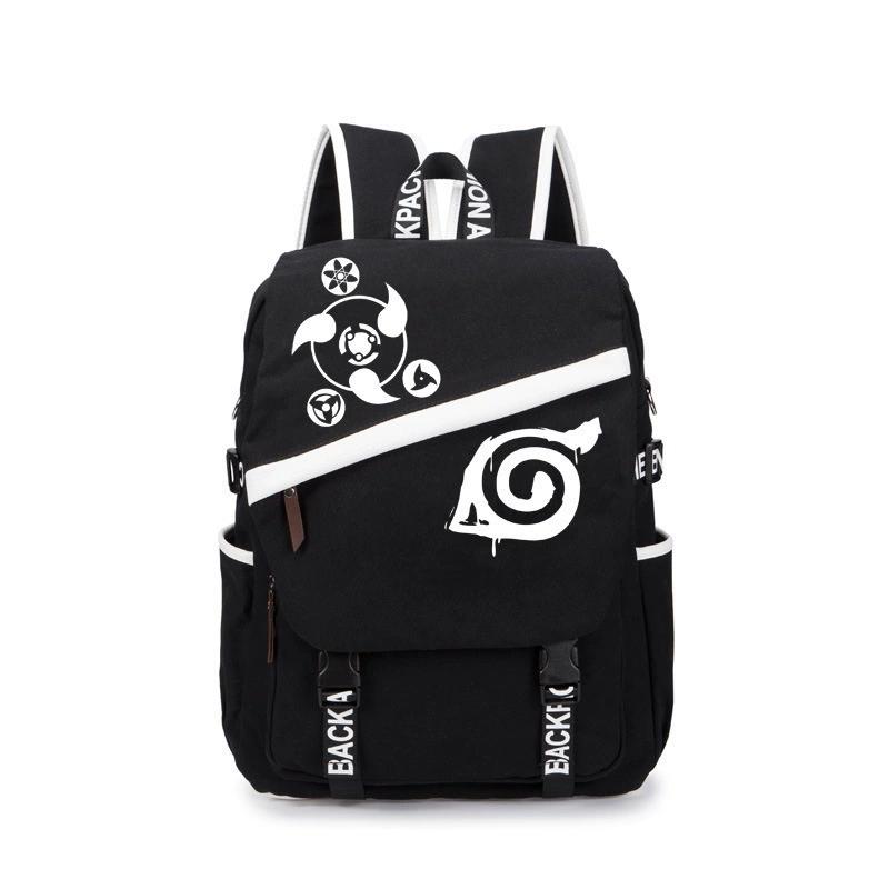 Naruto Anime Backpack Akatsuki Red Cloud Konoha Leaf Village Backpack Large Capacity Laptop School Bag Canvas Casual Travel Daypack Itachi Uchiha Naruto Uzumaki Anime Fan Backpack For Teen Boys Girls Student Outdoor Backpack Multiple Styles Available