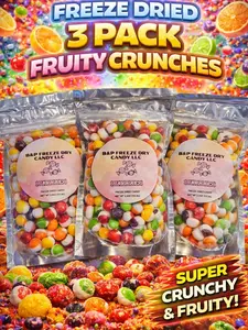 3 pack fruity crunches! Over 1 pound of freeze dried candy Sweet Bonbon - Airy Crunchy Candy that melts in your mouth!