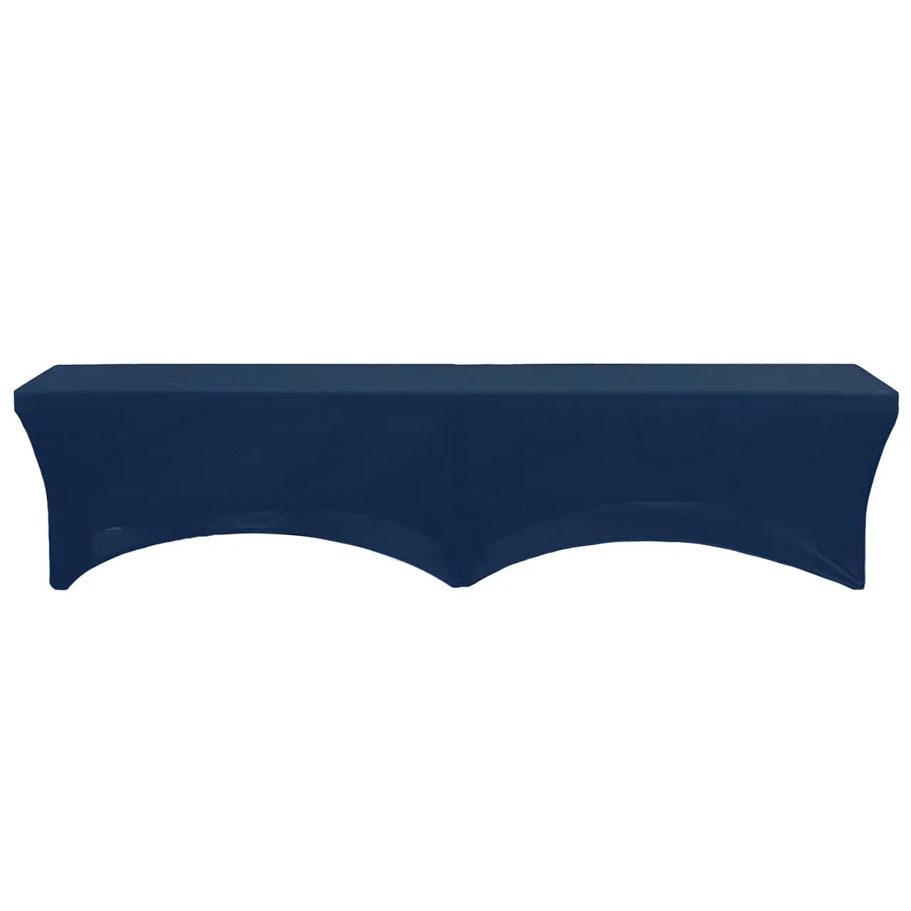 Navy Blue Stretch Spandex Bench Cover 6 ft - Stretch Fitted Cover for Folding Bench, Party & Event Seating