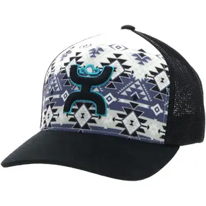 Cream/Black Hat with Aztec Design Hooey