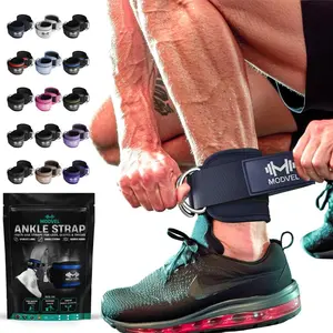 Modvel Gym Ankle Strap for Cable Machines – Glute & Leg Kickback Ankle Straps for Gym Workouts – Adjustable, Padded Support for Strength Training, Weightlifting, Rehab – Men & Women