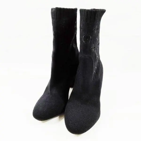 Pre-owned Louis Vuitton Boots Women Black Nylon 1080742 12527301745/165314