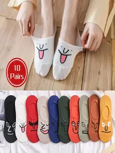 Women's Summer Thin Invisible Socks, Cute Cartoon Boat Design, Short Ankle Socks for Spring & Fall, Comfortable Daily Wear