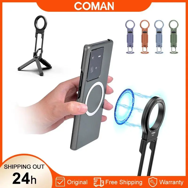 COMAN DP58 Magsafe Phone Tripod Phone Holder For iPhone 17 16 Pro max Phone Stand For Outdoor Travel Vlog Live Streaming
