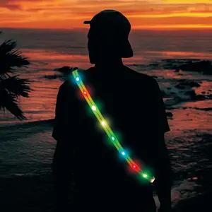 Light Up Running Vest with LED Safety Lights, Reflective Running Gear High Vis Vest for Night Walking Jogging, Reflective Vest Straps for Runners Outdoor Sports Safety LED Belt,Glow up Sash