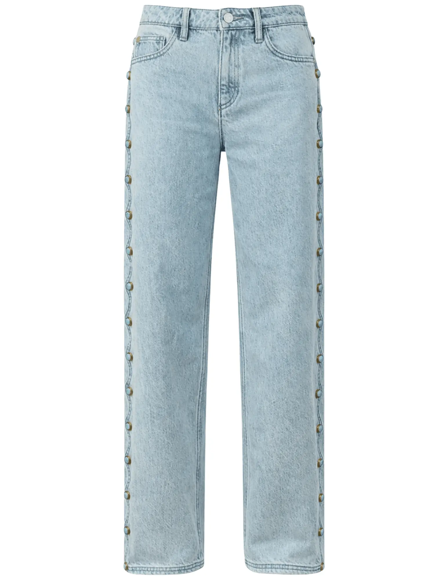 Cult Gaia Elphie Low Rise Studded Jeans