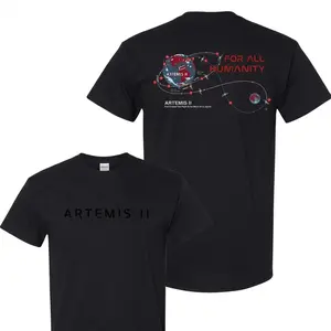 Artemis II NASA Inspired T-Shirt – Space Mission Graphic Tee “For All Humanity” Unisex