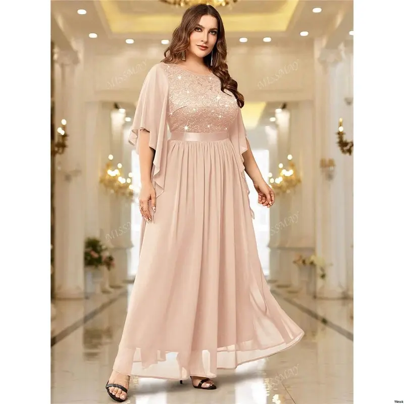 esme midnight blue lurex chiffon dress - TikTok Shop