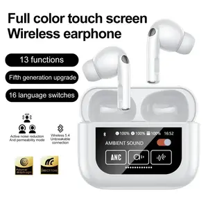 2024 wireless headset headphones featuring ANC and ENC Noise Cancelling, with LCD display