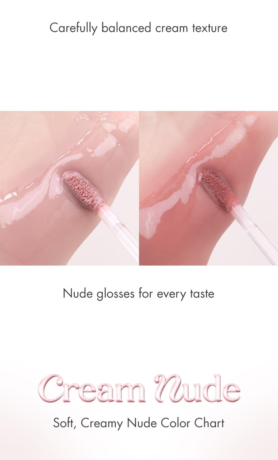 rom&nd Cream Nude Lip Duo (Color Gloss 4.0g & Lip Pencil 0.5g), Effortlessly Define & Enhance Your Lips, Naturally Fuller Look, Creamy Texture for Soft Nude Lip Expression