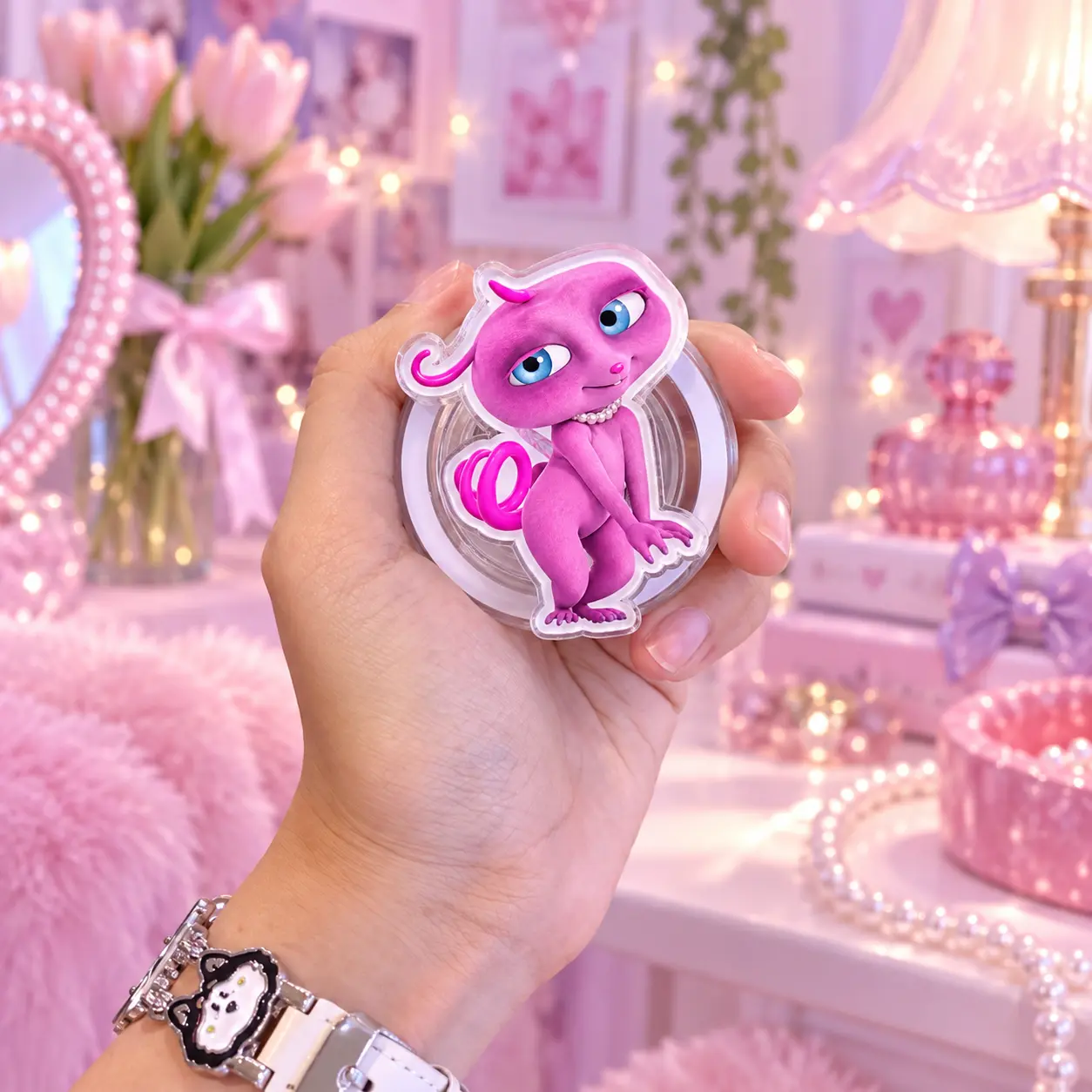 Secret Door Princess MagSafe Phone Grip – Cute Fairytale Character Acrylic Phone Holder with Foldable Kickstand, Magical Fantasy Accessory Gift for Her