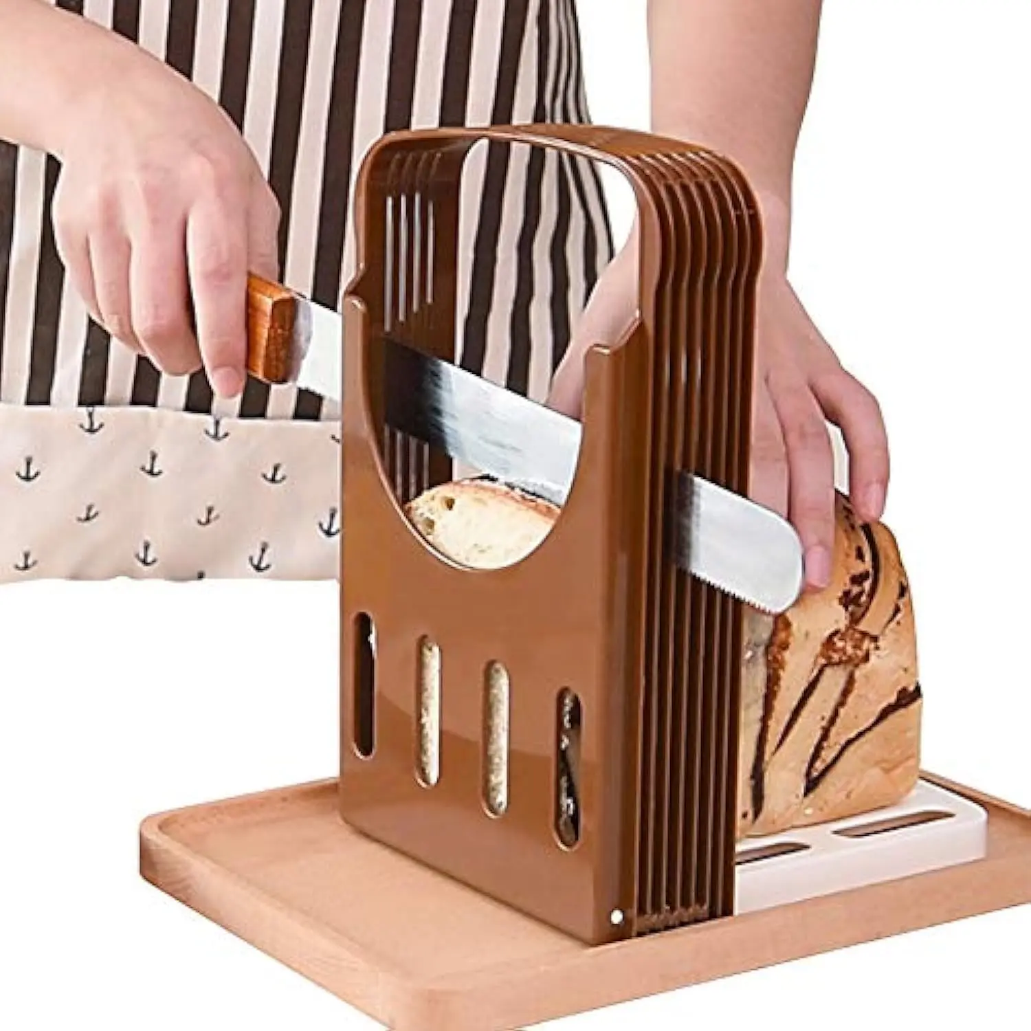 Foldable Compact Bread Slicing Guide for Homemade Bread & Sandwiches | Foldable, Compact Bread Slicing Guide, Kitchen Accessories, For Homemade Bread Bagel Loaf Sandwich