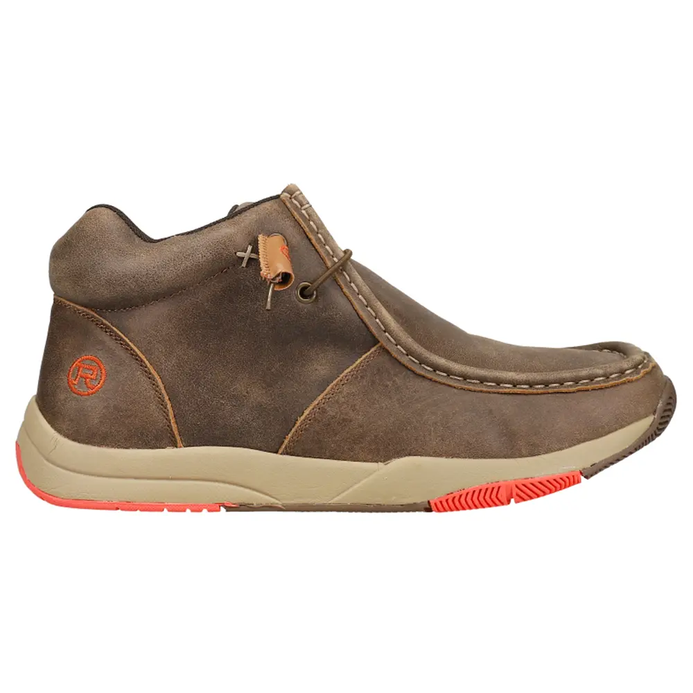 ROPER Mens Clearcut Round Toe Chukka Casual Boots Ankle - Brown